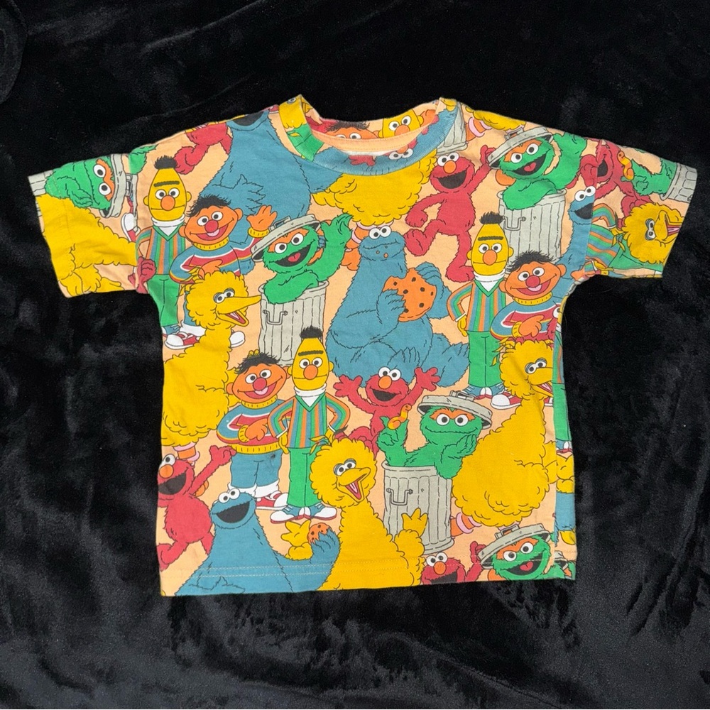 Colorful AOP Sesame Street Kids T-Shirt